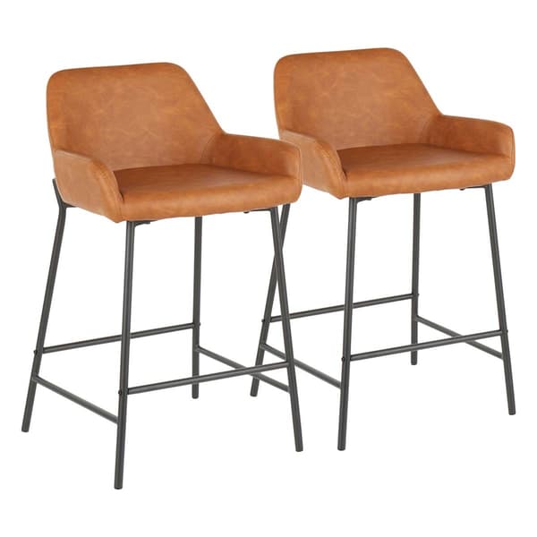 LumiSource Daniella Industrial Counter Stools - Set of 2