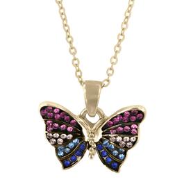 Crystal Kingdom Multi Crystal Butterfly Necklace