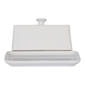 Home Essentials 8in. White Quilted Embossed Butter Dish - image 2