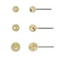 Freedom Trio Set Gold-Tone Ball Stud Earrings - image 2