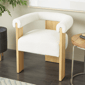 9th & Pike® Contemporary Cream Polyester Accent Chair - image 2