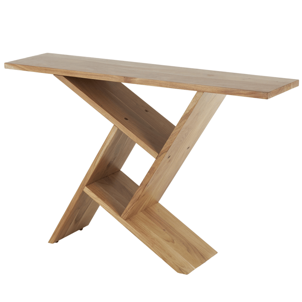 9th & Pike(R) Traditional Brown Wood Console Table