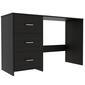 FM FURNITURE Berlin Black Wengue Three Drawers Desk - image 1