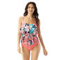 Womens Beach House Portia Mesh Layer Floral Tankini Swim Top - image 1