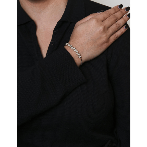 Haus of Brilliance 1/2ctw. Diamond Sideways Hearts Bolo Bracelet