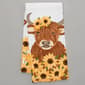 Sunflower Highland Cow Kitchen Towel - image 1