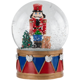 Northlight 6in. Nutcracker with Teddy Bear Christmas Snow Globe