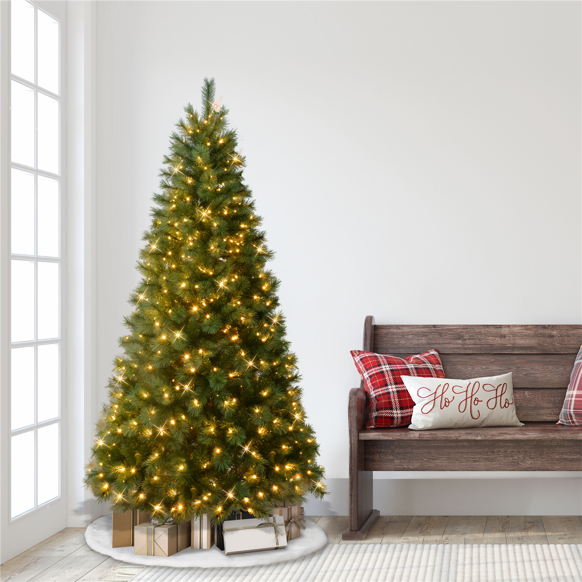 Puleo International 6.5ft. Pre-Lit LED Lights Wyoming Pine Tree