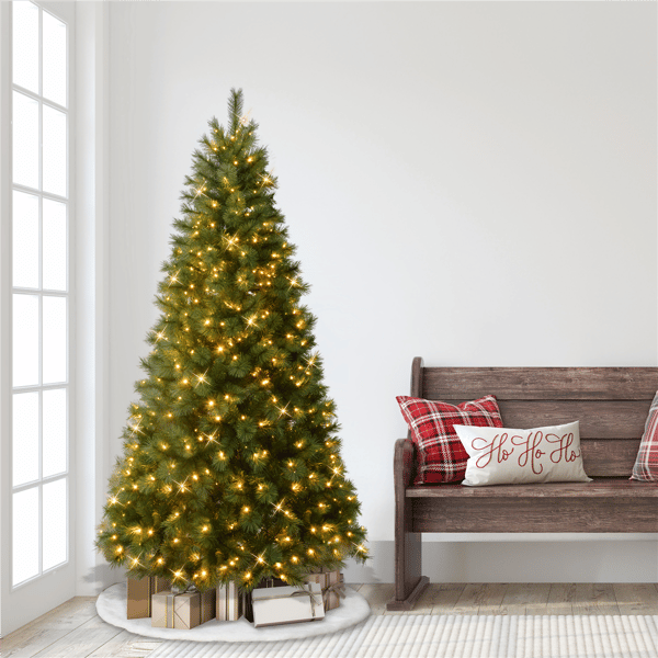 Puleo International 6.5ft. Pre-Lit LED Lights Wyoming Pine Tree