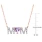 Sophia B 1/10ct. Diamond & Rose de France Mom Necklace - image 4