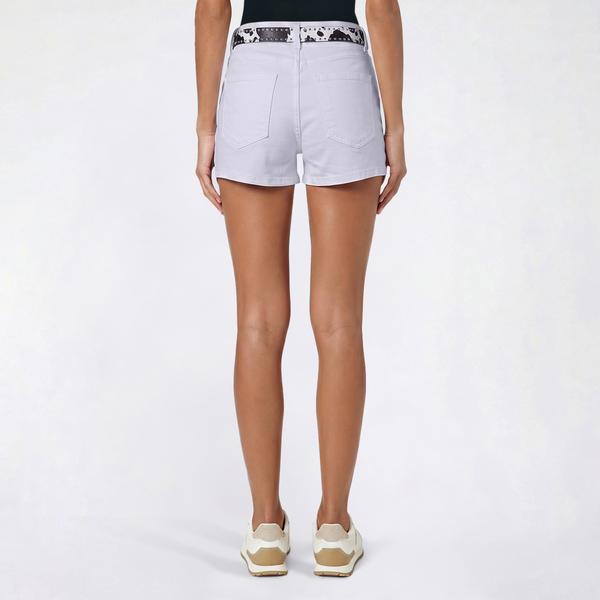 Juniors YMI® Mid Rise Shorts w/ Cow Print Belt
