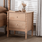 Baxton Studio Laurent Nightstand 2-Drawer Bedside Table - image 8