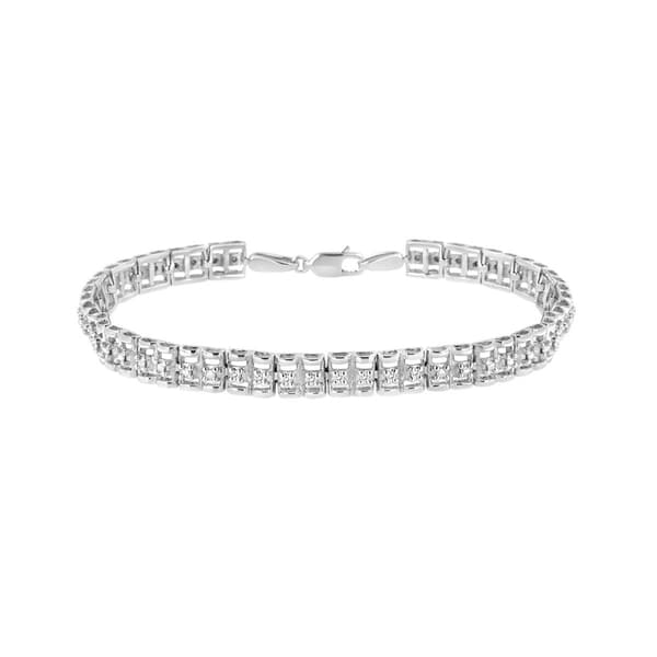 Haus of Brilliance 1/10ctw. Diamond Double-Link Tennis Bracelet - image 
