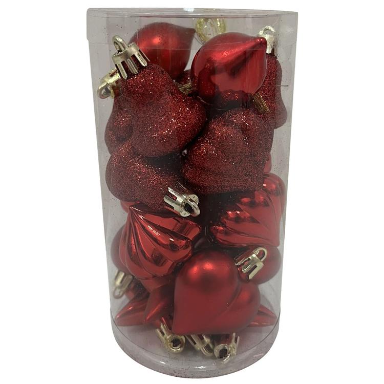 Red-Tone Shatterproof Multi-Shaped Ornaments