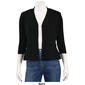 Petites 89th & Madison Peplum Hem 3/4 Slv Open Shortigan 22 In - image 2