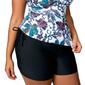 Plus Size Free Country Sunlit Floral Shirred Tankini Swim Top - image 3