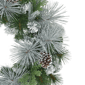 Puleo International Pre-Lit Flocked Wreath with Pinecones - image 5