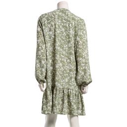 Womens Emily Daniels Long Sleeve Floral Ruffle Hem Shirtdress