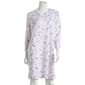 Plus Size Karen Neuburger Long Sleeve Floral Henley Nightshirt - image 1