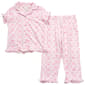 Toddler Girl Laura Ashley Ruffle Trim Ribbon Heart Pajama Set - image 2