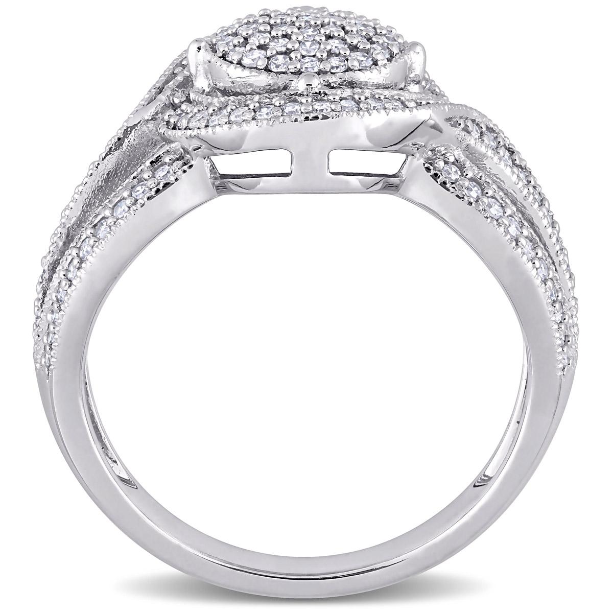 Diamond Classics™ 10kt. White Gold 1/2ctw. Diamond Swirl Ring