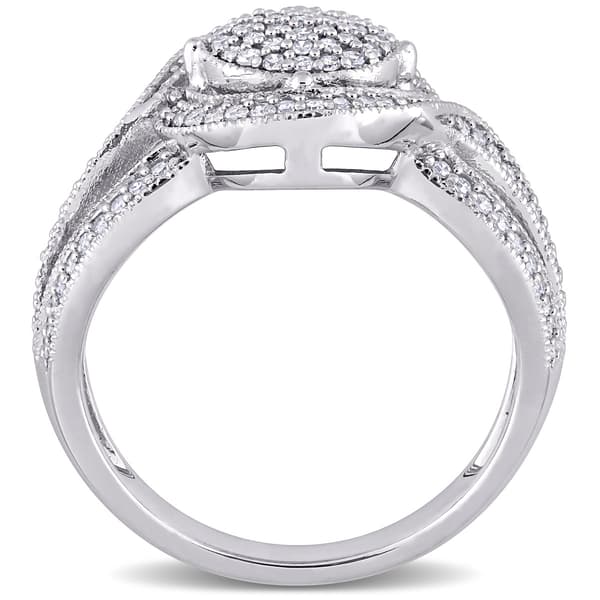 Diamond Classics™ 10kt. White Gold 1/2ctw. Diamond Swirl Ring