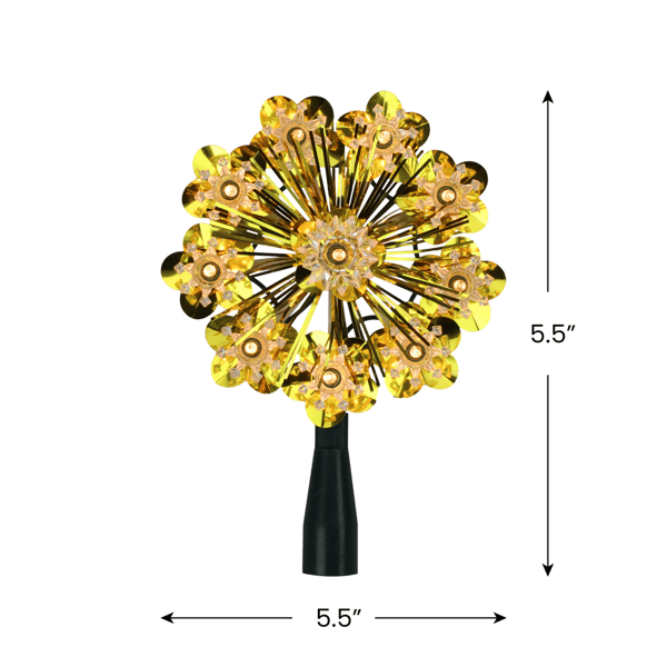 Northlight 5.5in. Gold Snowflake Starburst Christmas Tree Topper