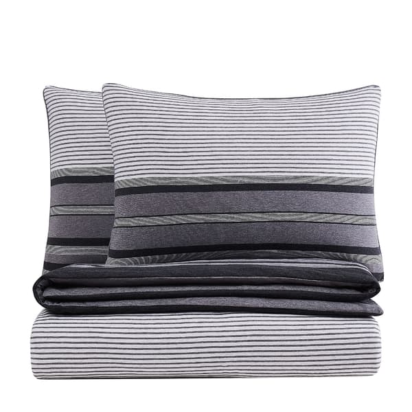 Sean John Knit Stripe Jersey Duvet Cover Set