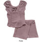 Girls &#40;7-12&#41; Dream Girl Rib Faux Corset Top with Envelope Skort - image 2