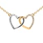 Diamond Classics(tm) Two-Tone 1/10ctw. Diamond Twin Heart Necklace - image 1
