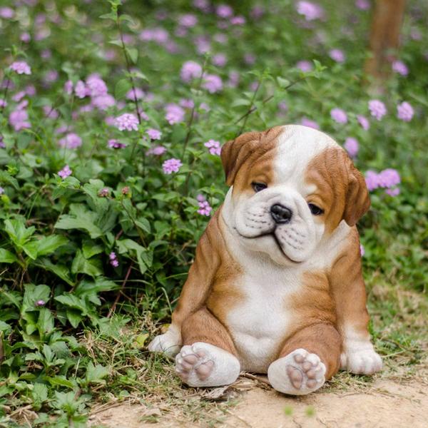 Hi-Line Gift Medium Sleeping Bulldog Garden Statue