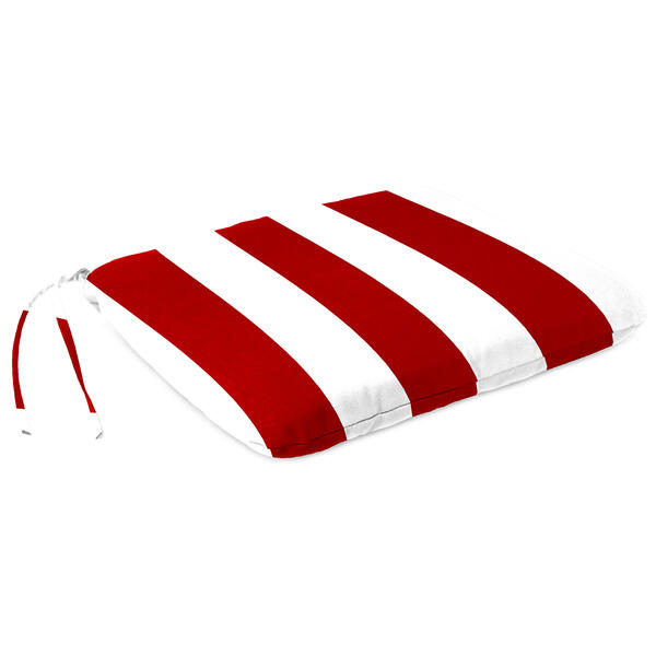Jordan Manufacturing Cabana Stripe Red Universal Seat Cushion - image 