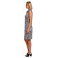 Petite MSK Sleeveless Spread Collar Abstract Grommet Shift Dress - image 4