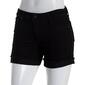 Juniors Celebrity Pink Mid Rise Frayed Denim Short Shorts - image 1