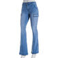 Juniors Gogo Jeans Split High Rise Cargo Flare Jeans - image 1
