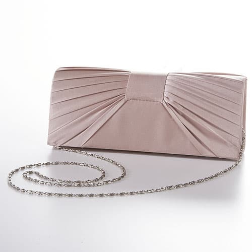 Sasha Satin Chic Pleated Clutch - image 