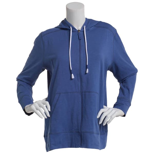 Womens Mountain Ridge Solid Long Sleeve Slub Hoodie