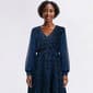 Womens Absolutely Famous Long Sheer Sleeve Abstract A-Line Dress - image 3