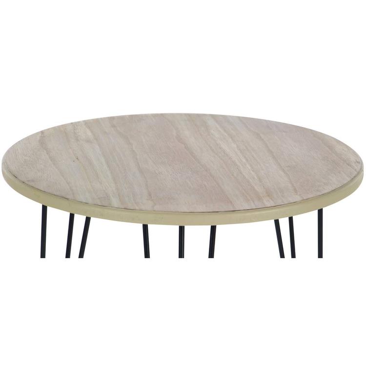 9th & Pike® Brown Wood and Metal Modern Accent Table