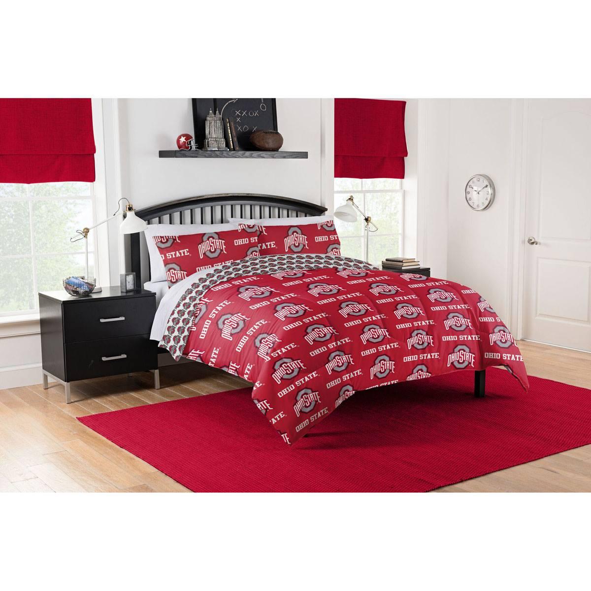 NCAA Ohio State Buckeyes Bed In A Bag Set