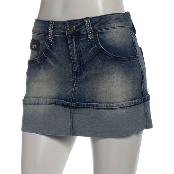 Juniors Almost Famous&#40;tm&#41; Addison Cuffed Micro Mini Skirt - image 