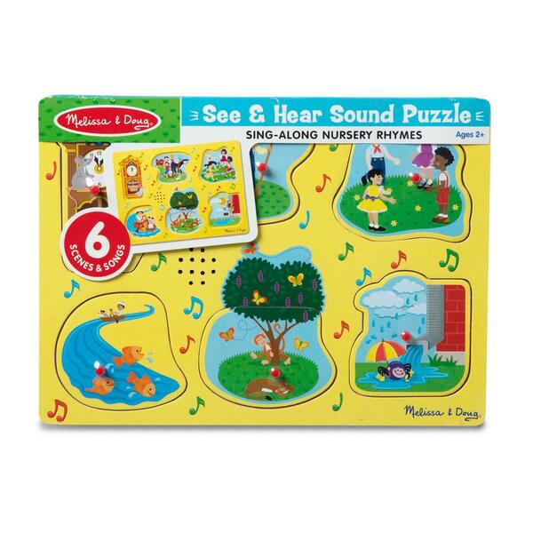 Melissa &amp; Doug(R) 6pc. Nursery Rhymes 1 Sound Puzzle - image 