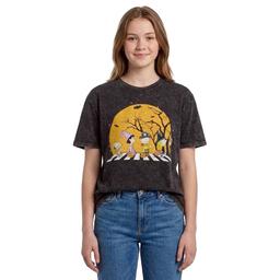Juniors C-Life Peanuts™ Crew Neck Halloween Puff Boyfriend Tee