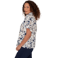 Womens Emaline Summer In The City Tie Neck Floral Blouse - image 4