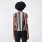 Womems Cure Sleeveless Tie Front Stripe Blouse - image 2