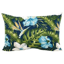 Jordan Manufacturing Floral Lumbar Throw Pillow - Navy/Aqua