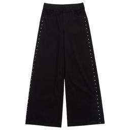 Girls (7-16) Star Ride® Wide Leg Studded Seam Knit Denim Pants