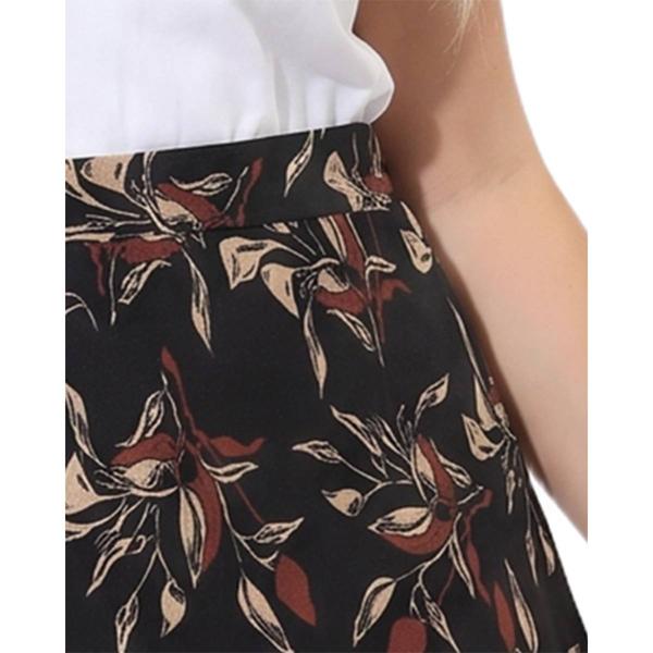 Plus Size NY Collection Pull On Floral Hacci Midi Skirt