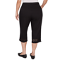 Plus Size Alfred Dunner Detail Driven Geometric Cut Out Capris - image 2