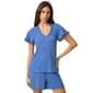 Womens HUE®  Short Sleeve Riviera Stripe Pointelle Pajama Tee - image 2